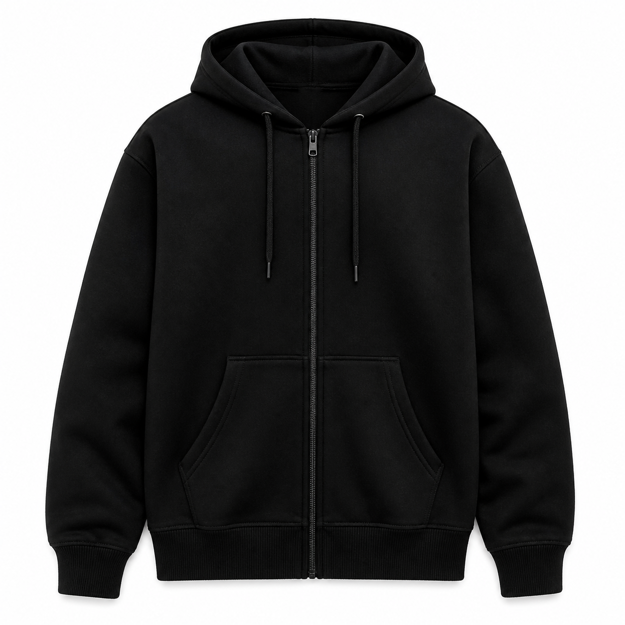 Black Zip-Up Hoodie